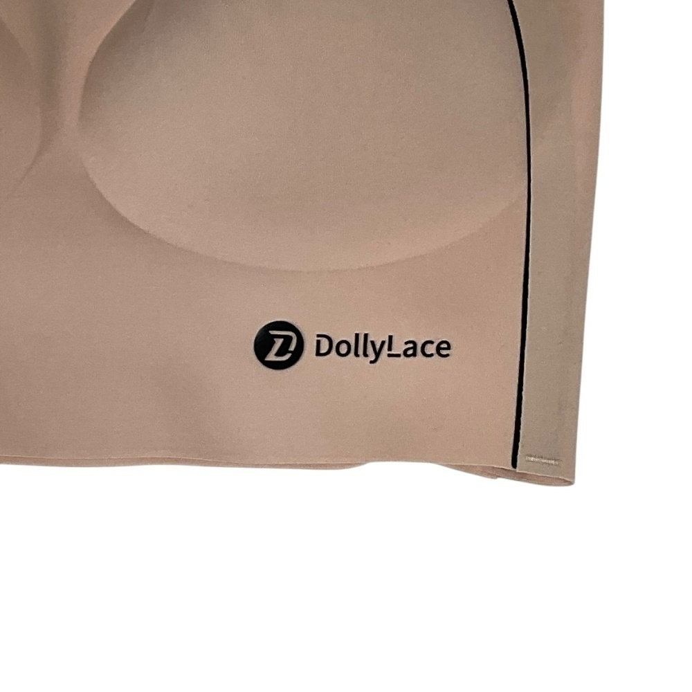 DollyLace Push-Up Full Cup Wireless Bra Nude Beige Size Small Elastic Straps - Picture 2 of 4